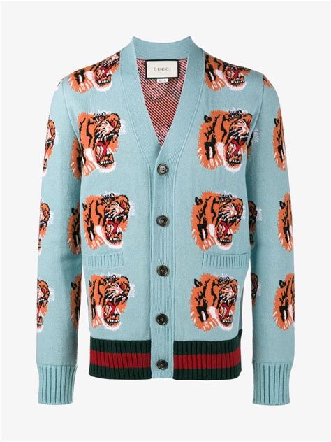 cardigan gucci tiger|maglia gucci.